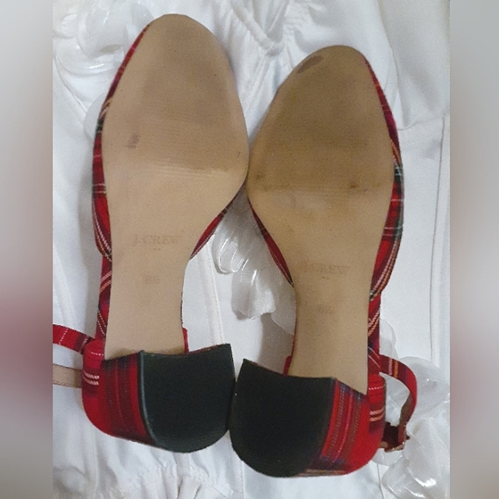 J.Crew Tartan Plaid Strappy Women's Heels Shoes Pumps - Picture 12 of 12